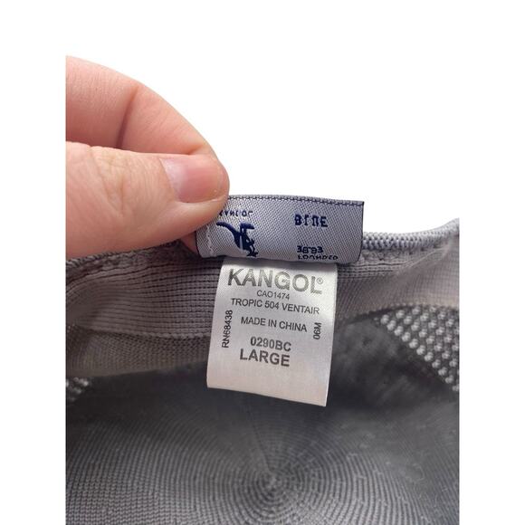 Kangol Cap Tropic 504 Ventair 0290BC Silver Gray Vented Knit Hat Mens Large - Picture 16 of 16